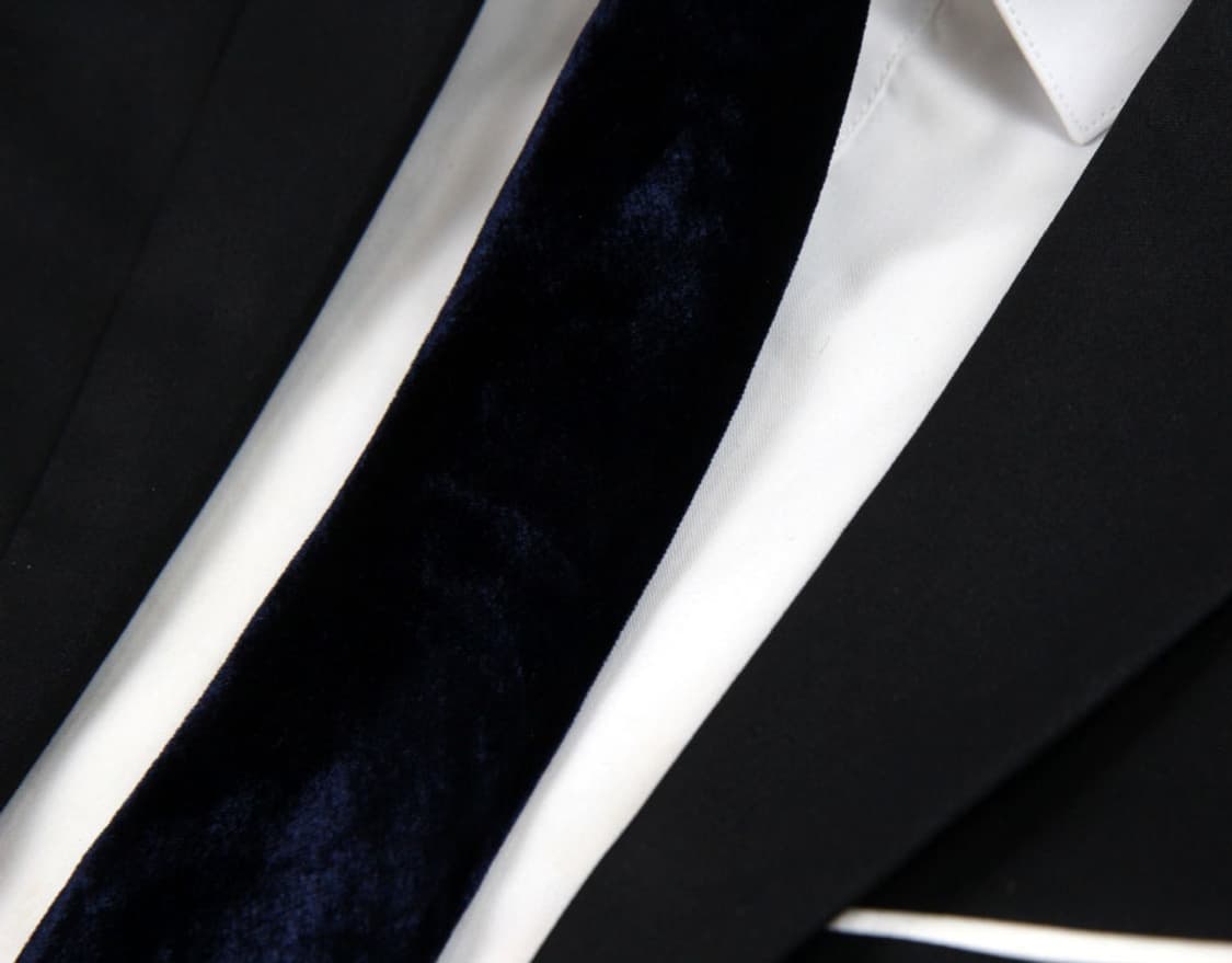 메트로시티 6.8cm 미사용 벨벳소재 남자 명품 넥타이 상품이미지5