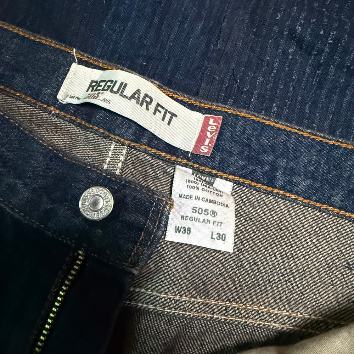 00‘s 리바이스 505 레귤러핏 데님 팬츠 36 상품이미지6