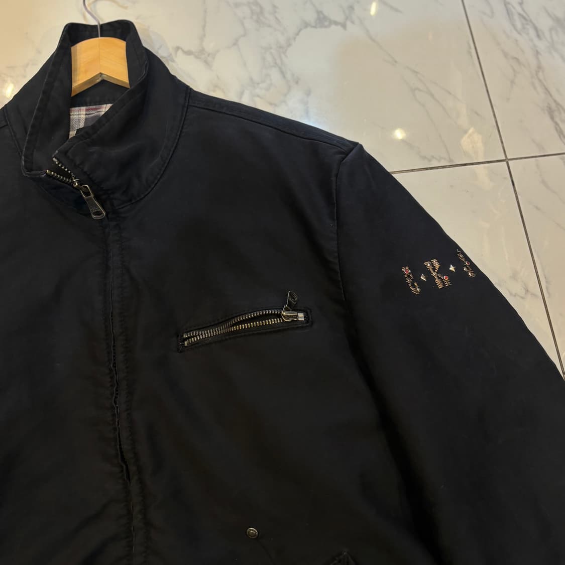 캘빈클라인 블랙 하이넥 스트릿 집업 자켓 클래식자켓 누빔 빈티지 상품이미지3