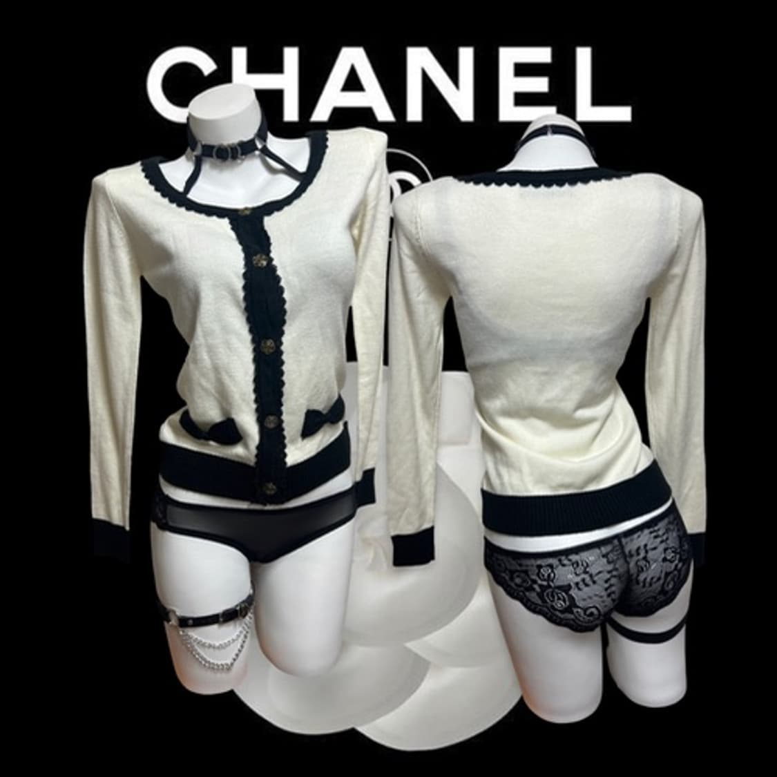 Cecil mc bee Ribbon cardigan 상품이미지1