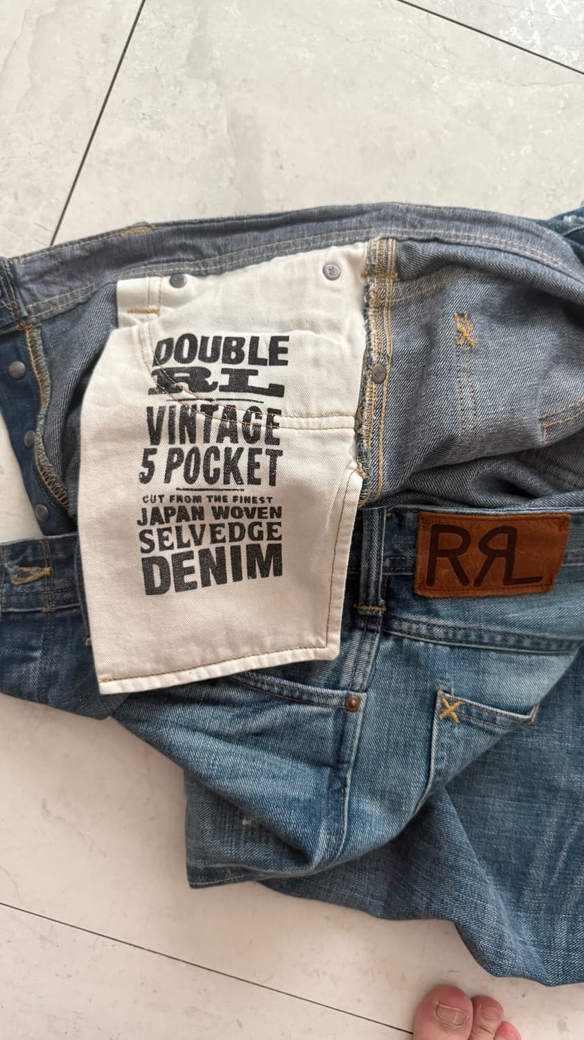RRL 빈티지파이브포켓 풀러턴 리페어 진 - Size 34 상품이미지8