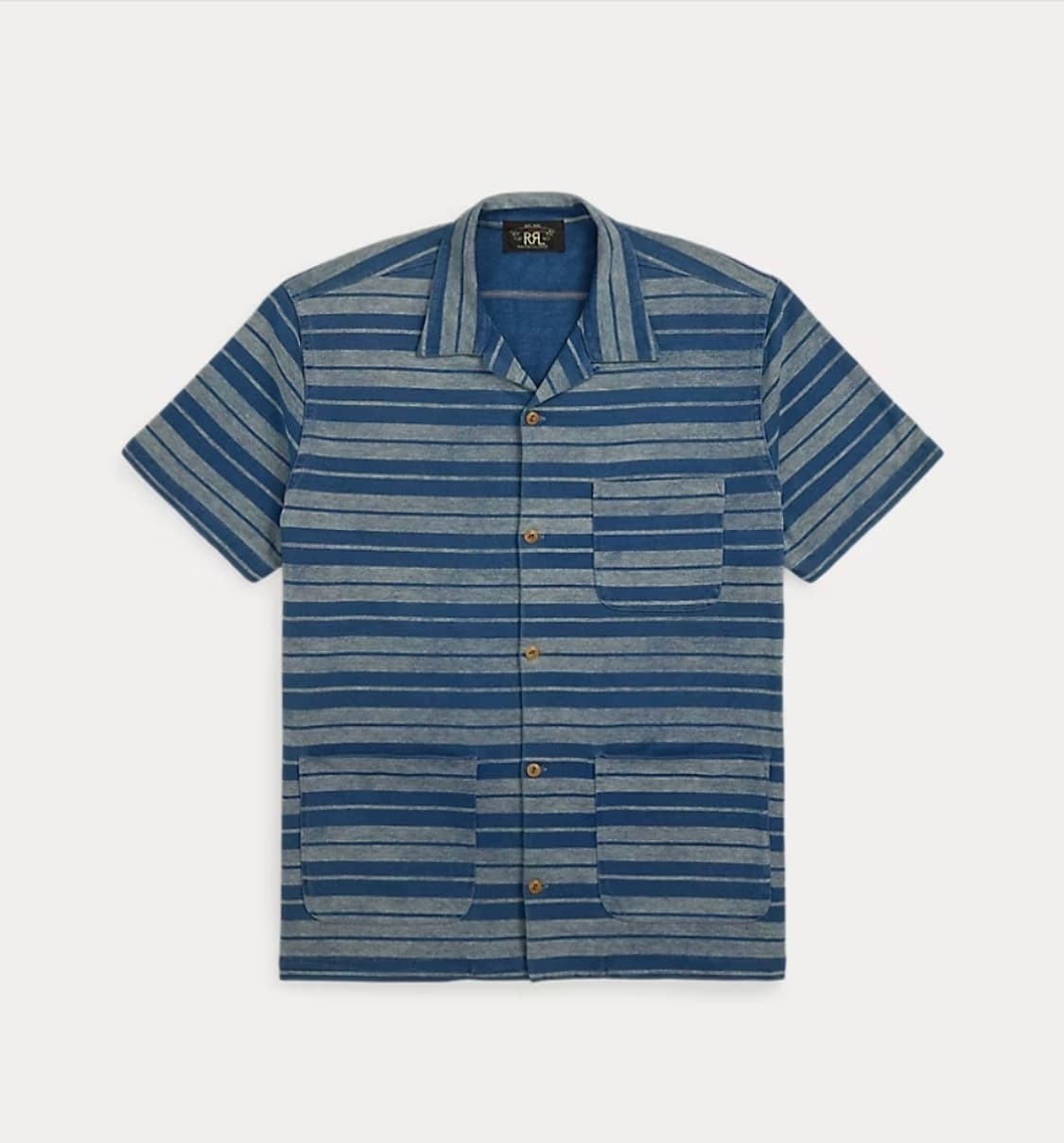 RRL 인디고 스트라이프 저지캠프 셔츠 새상품 M 상품이미지1