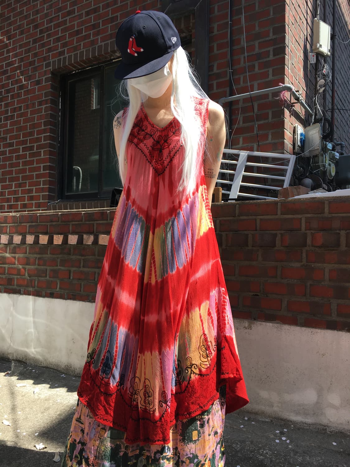 히피 선셋 타이다이 원피스 상품이미지1