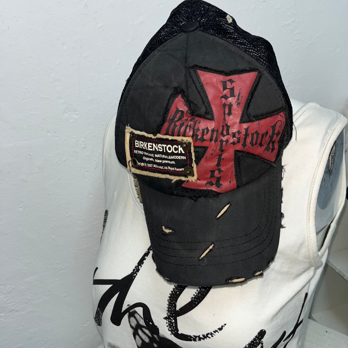 Y2K 레드 크로스 볼캡 상품이미지2