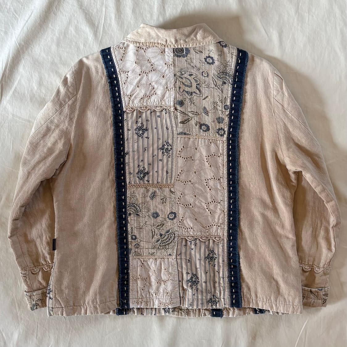 [55-66] 90s 독일 Deerberg 코튼 린넨 패치워크자켓 상품이미지8