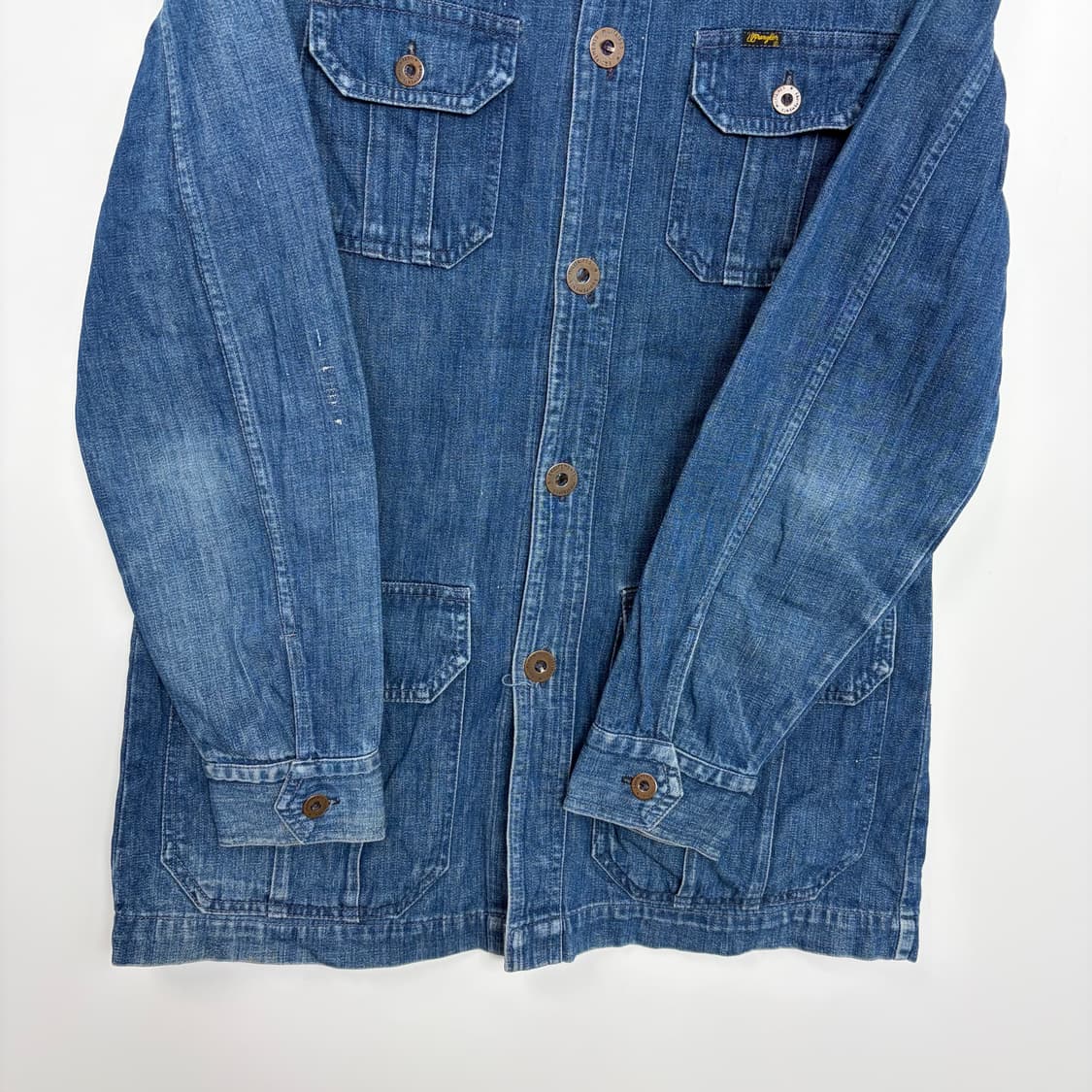 80s 랭글러 청 셔츠 코트 데님 자켓 상품이미지7