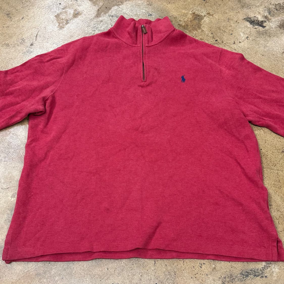 [정품/XL] 폴로 랄프로렌 레드 하프집업 맨투맨 b14 상품이미지3