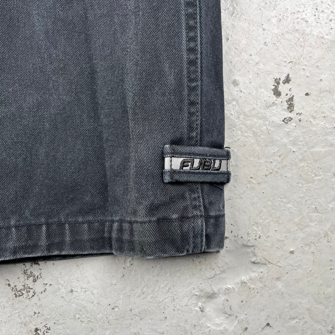 빈티지 Fubu 더 콜렉션 리플렉티브 로고 카펜터 데님 팬츠 블랙 상품이미지7