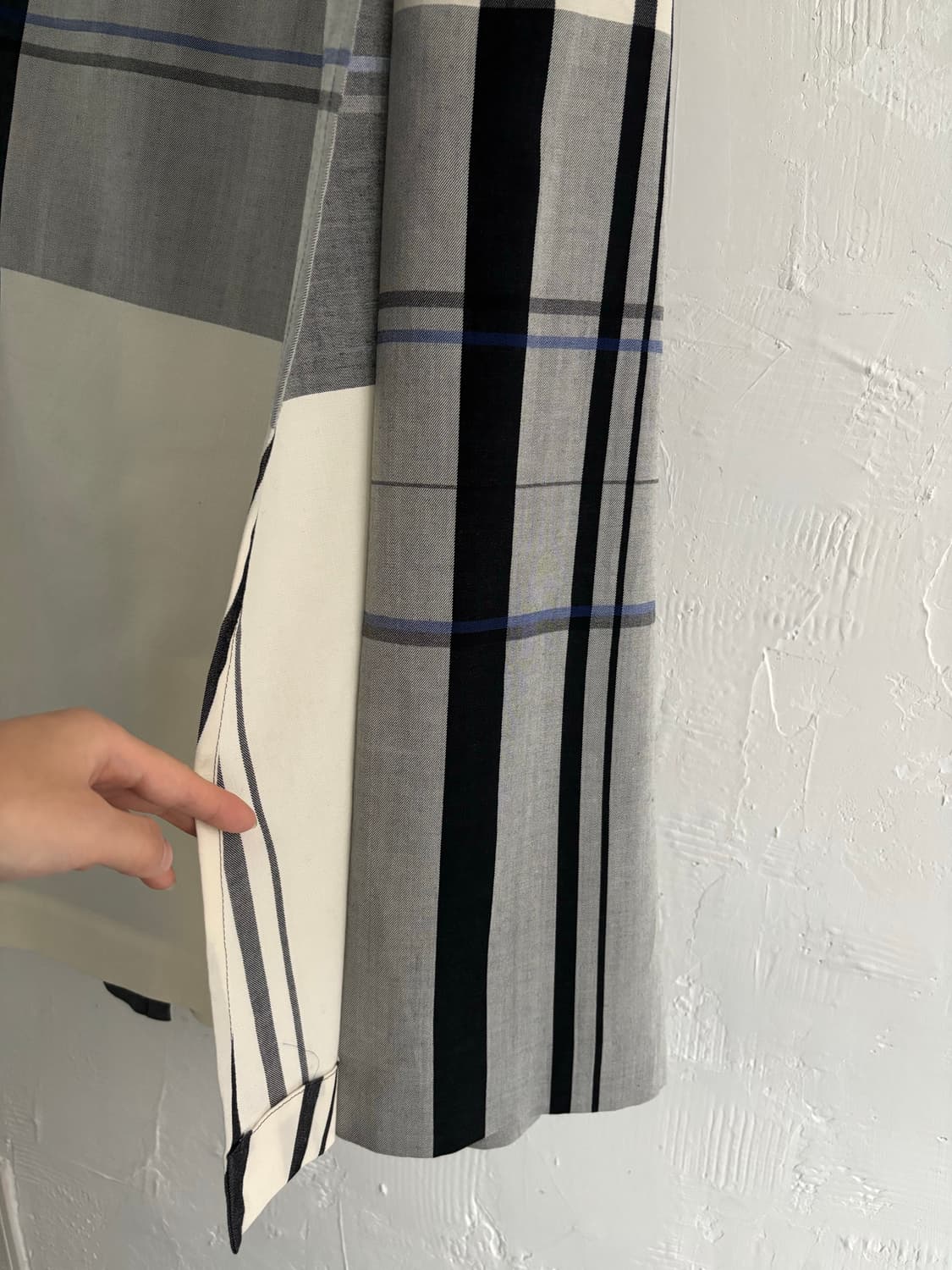 Y’s 요지야마모토 22AW 체크 패턴 롱 스커트 상품이미지8