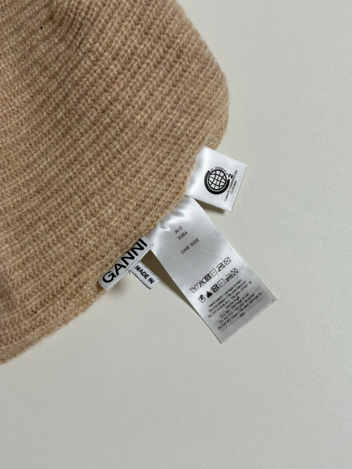 가니 GANNI 로고 울 비니 상품이미지2