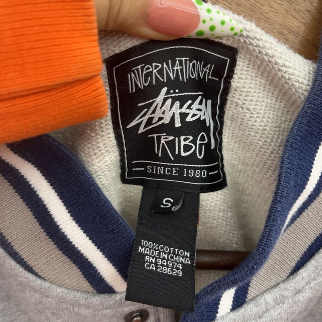 스투시 애슬레틱 트라이브 레트로 스트릿 바시티 자켓 S C08902 상품이미지5