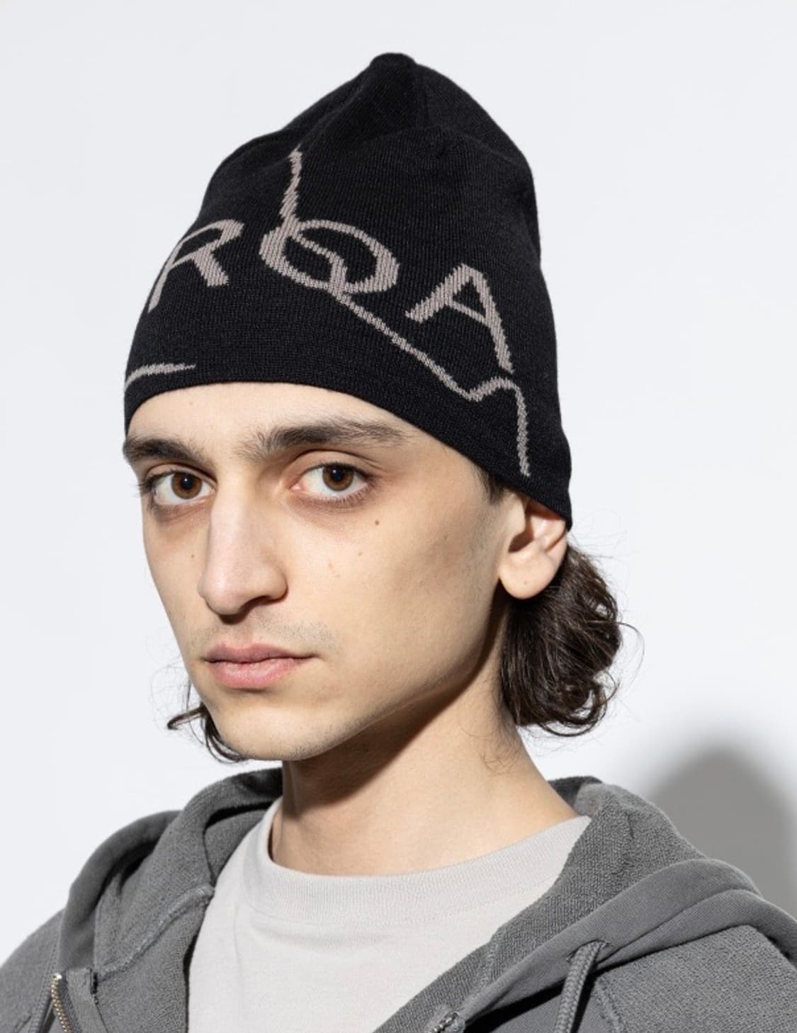 로아 하이킹 26ss 로고 울 비니/블랙 상품이미지1