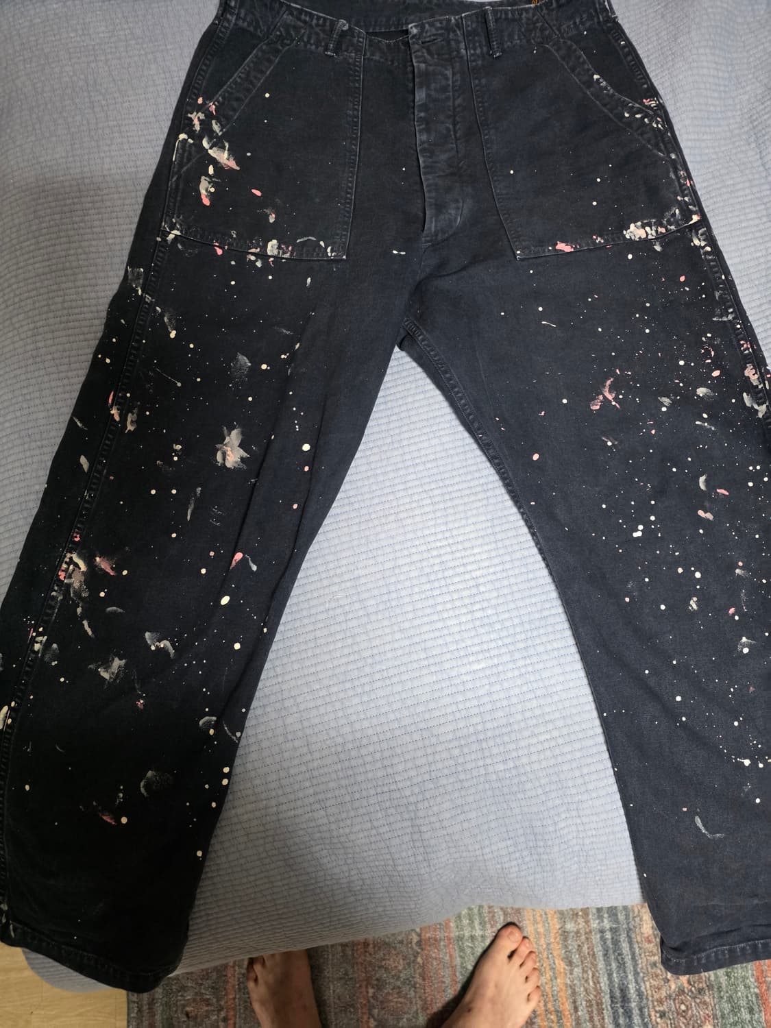 오어슬로우 페인트 퍼티그 팬츠 XL 상품이미지1