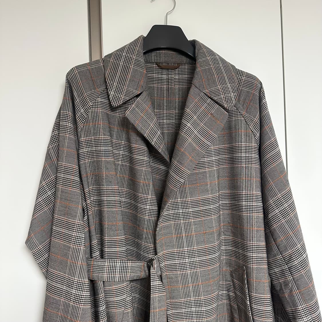 빔즈 빈티지 체크 트렌치 코트 M사이즈 상품이미지2