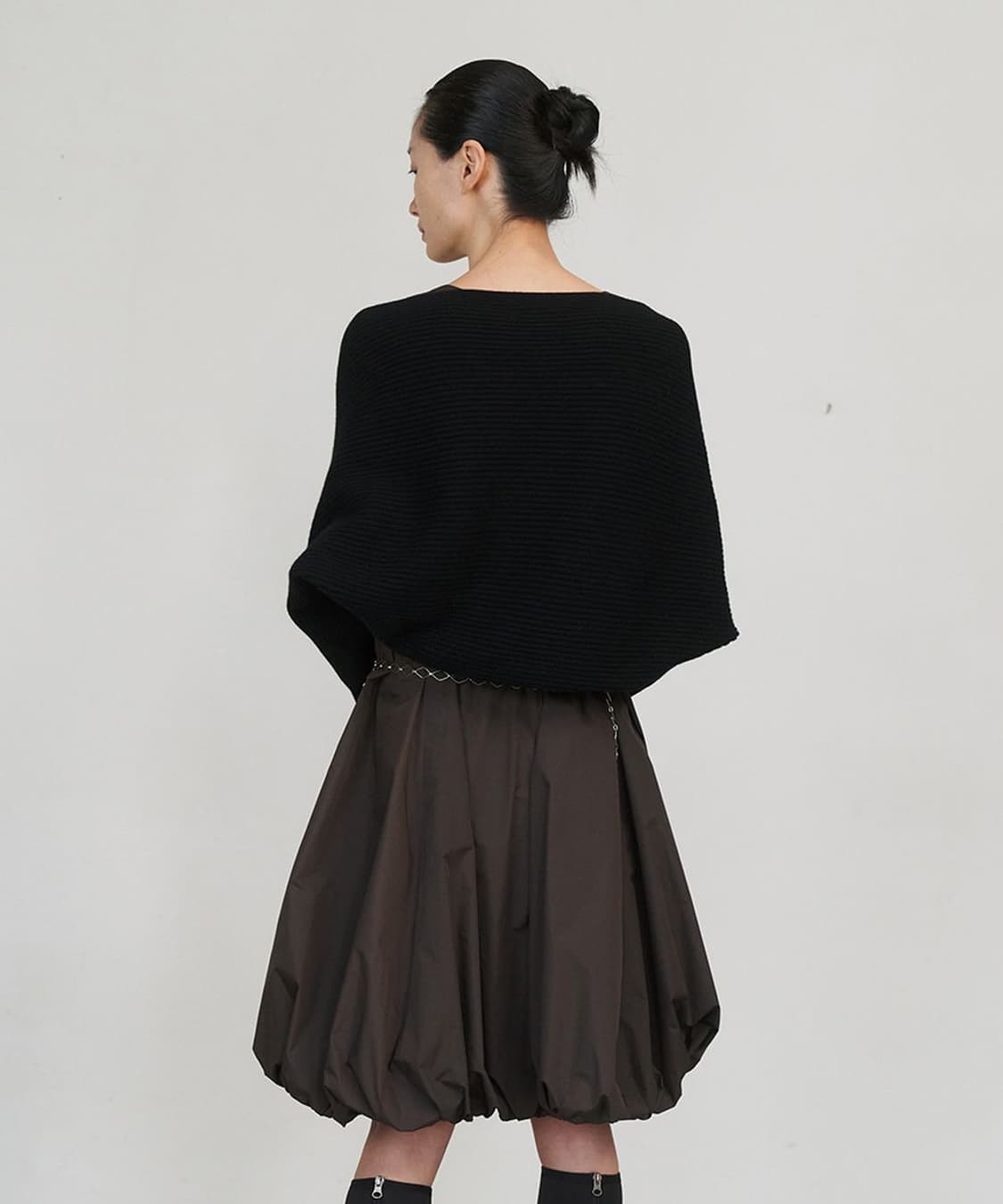 아모멘토(AMOMENTO) RIBBED BORLERO _BLACK 볼레로 상품이미지2