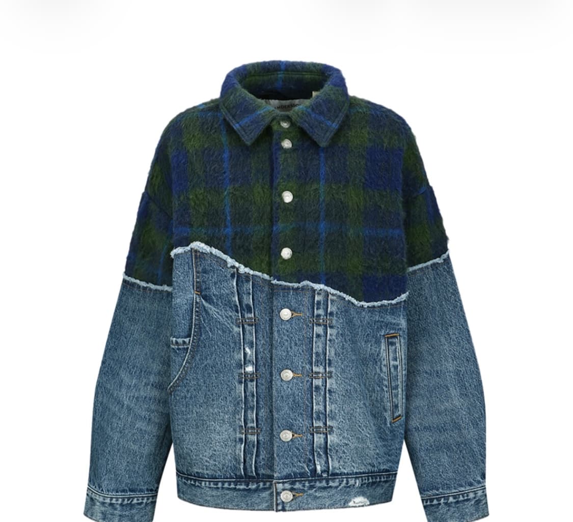 [S] ADSB 앤더슨벨 x 리바이스 우먼 스플라이스드 트러커 인디고 그 상품이미지1