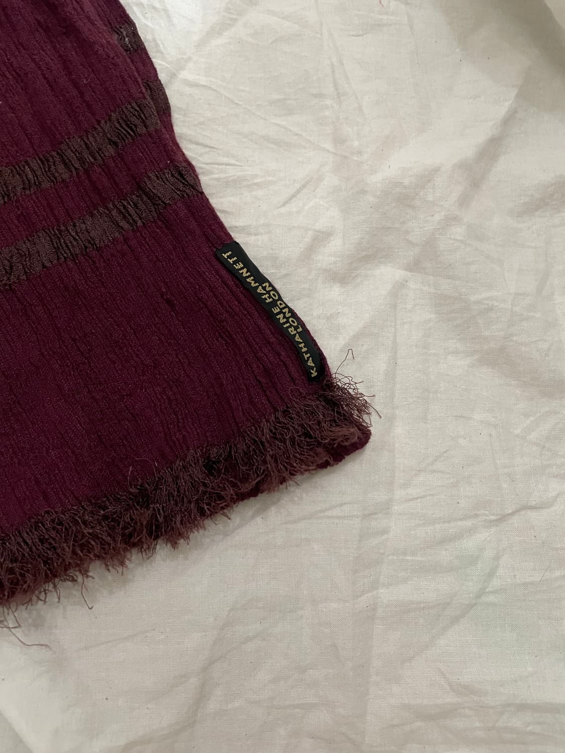 Katharine Hamnett버건디 링클 머플러 상품이미지2