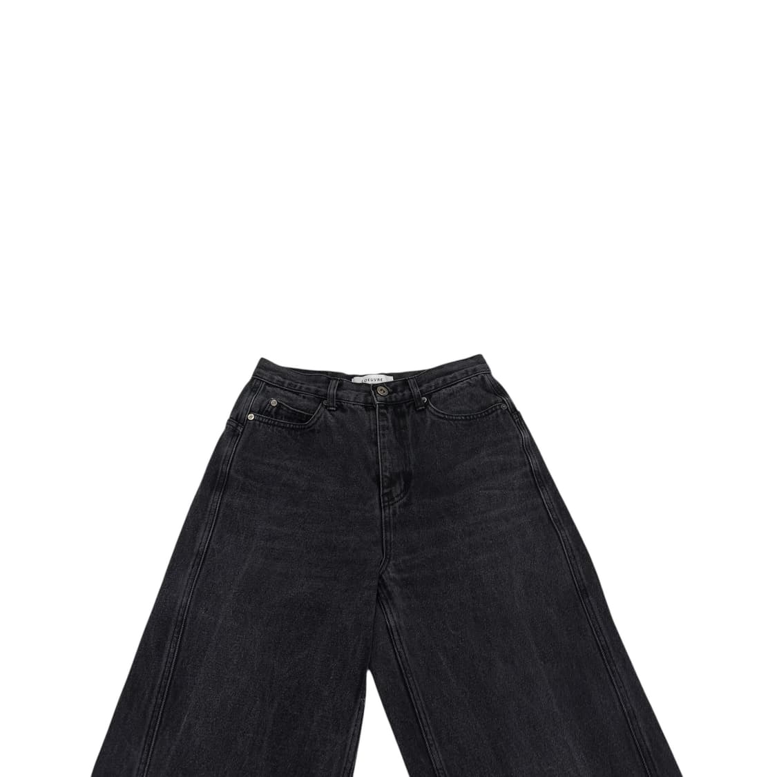 루에브르 와이드 흑청 데님 팬츠 상품이미지2