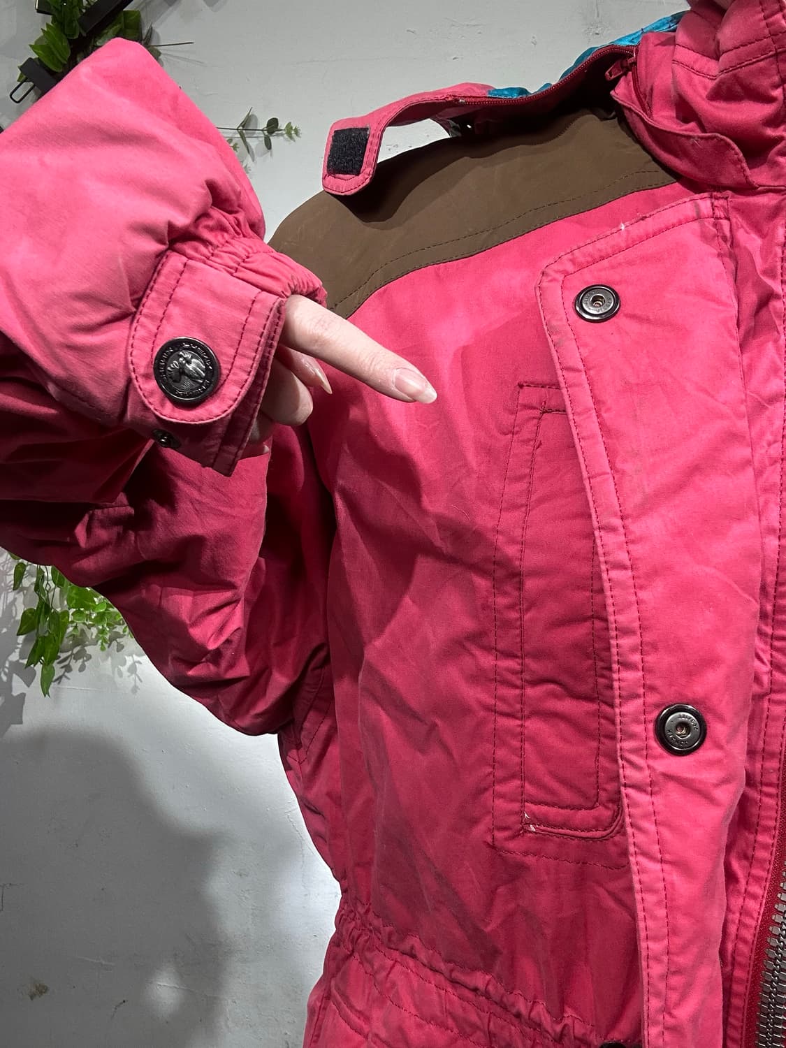 피닉스 핑크 스키 점퍼 오버핏 파카 후드 자켓 상품이미지4