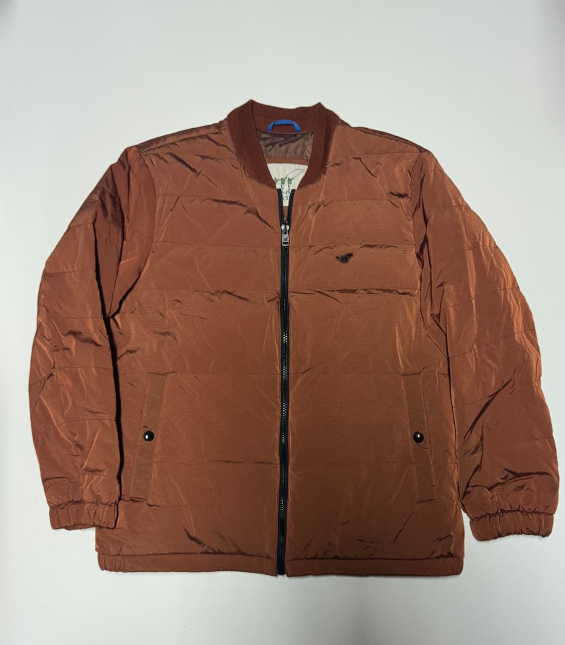 헨리코튼 구스다운 경량 패딩 점퍼 M ~ L 주황 상품이미지1