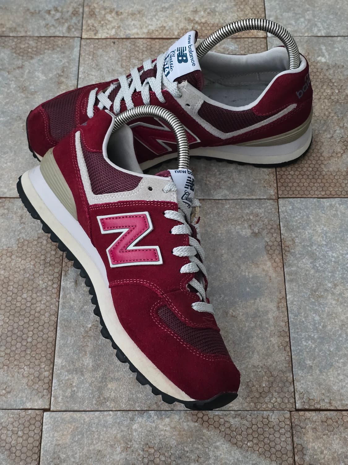 (250)뉴발란스 574 버건디  상품이미지4