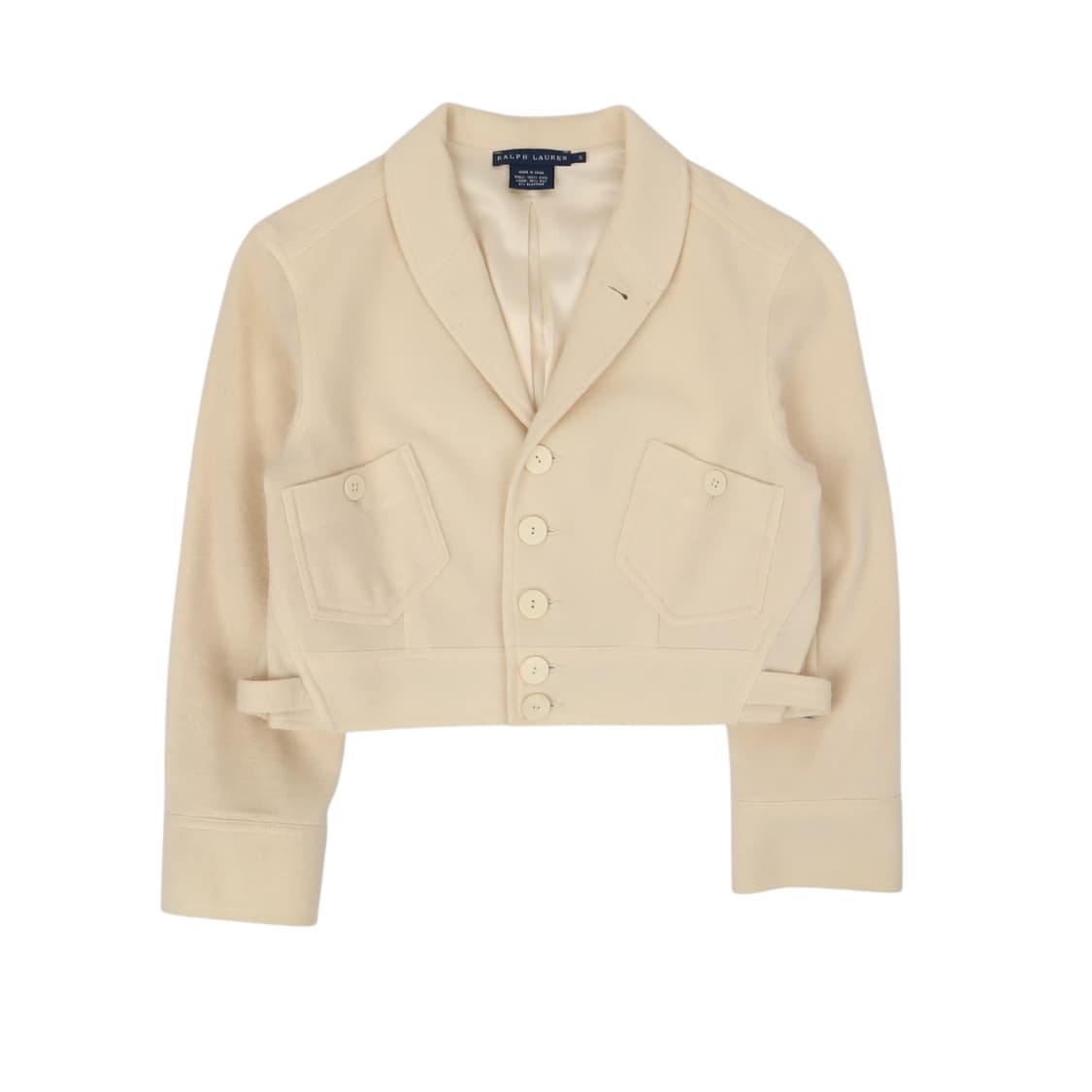 폴로 랄프로렌 아이보리 울 실크 크롭 자켓 상품이미지1