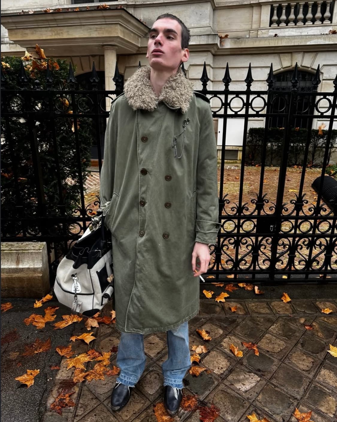 (Hand made) OG-107 퍼 트리밍 코트 상품이미지1