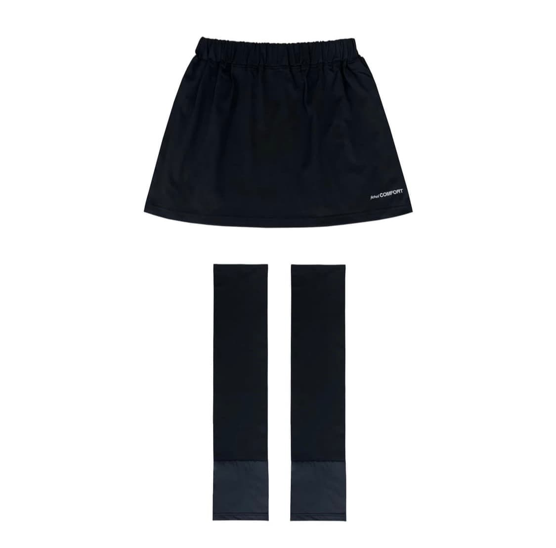 지초이 25-002 MINI SKIRT W/LEG WARMERS 블랙 상품이미지1