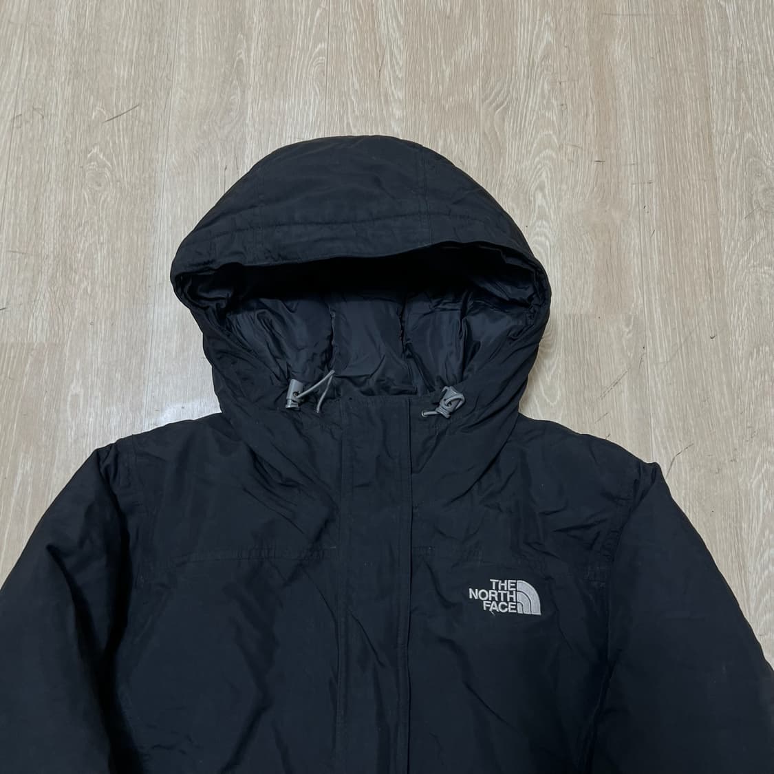 노스페이스 로고 구스다운 후드 패딩 L/90  상품이미지2