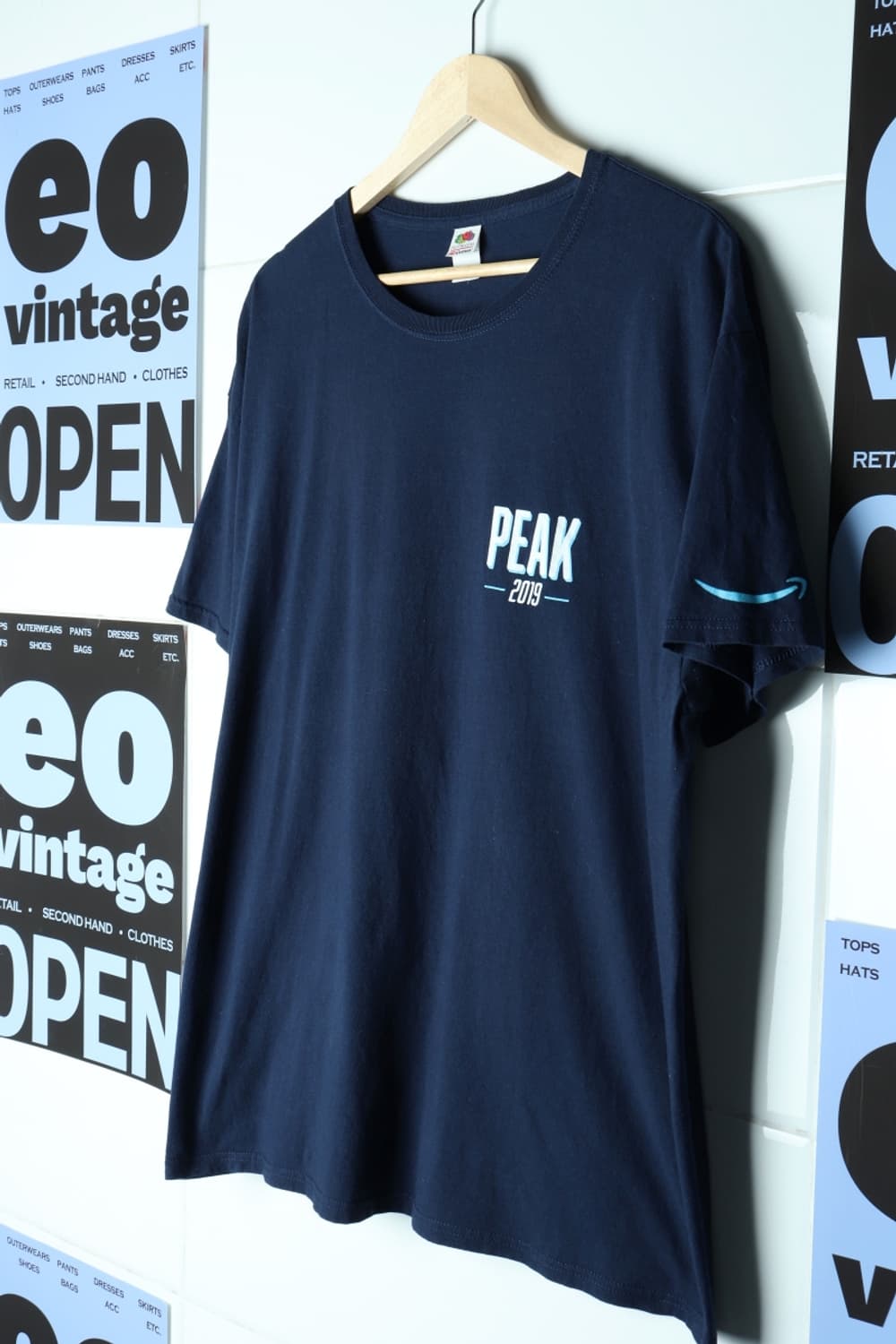 (XL-3XL) 프룻오브더룸 반팔 티셔츠 네이비 USA-H30054 상품이미지1