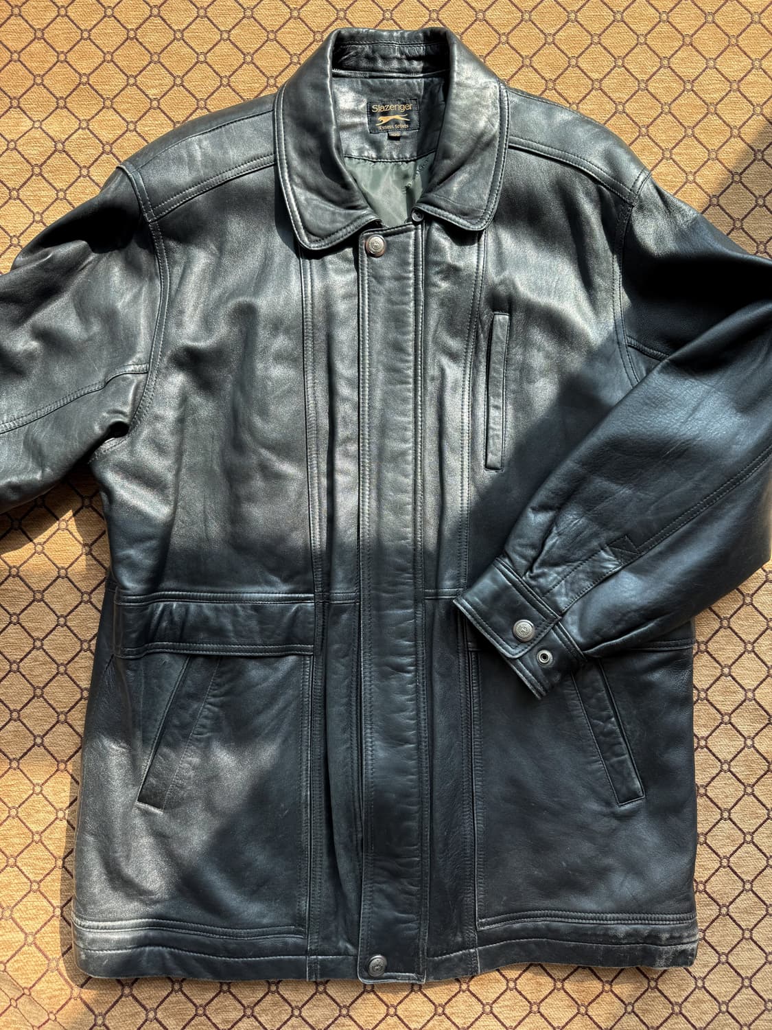 Slazenger Lambskin 싱글카라 레더 자켓 상품이미지2