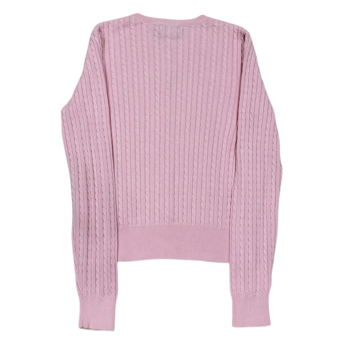 폴로랄프로렌 걸즈 딸기우유 핑크 꽈배기 니트 가디건 XL 상품이미지3