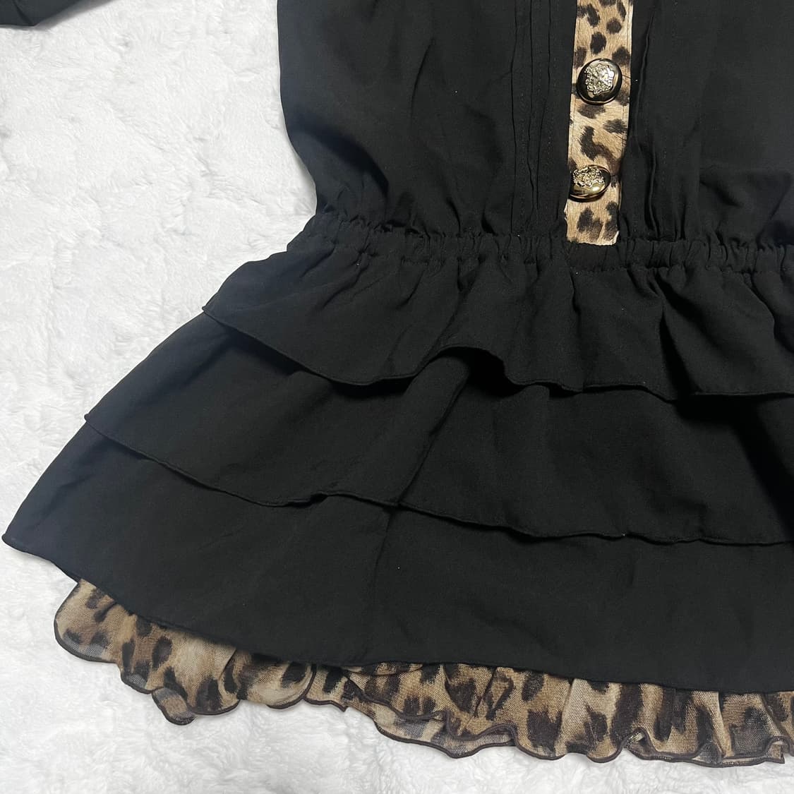 d.i.a 다이아 오프숄더 호피 갸루 원피스 상품이미지4