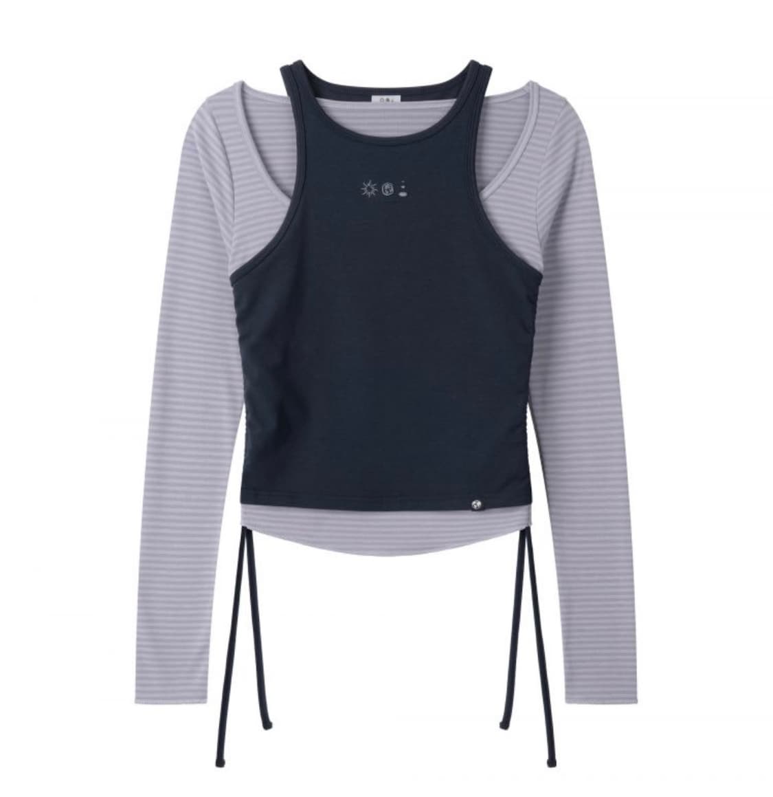 TWIN LAYERED LONG SLEEVE (NAVY) 상품이미지1