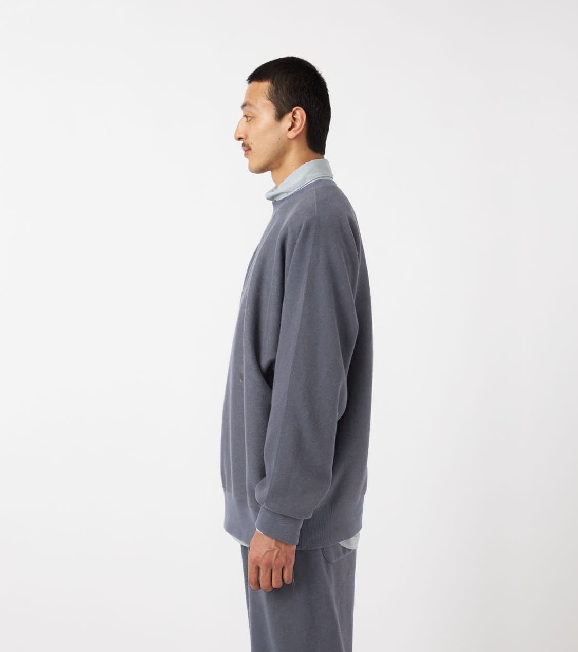 나나미카 크루넥 스웨트셔츠 헤더 레드 상품이미지6