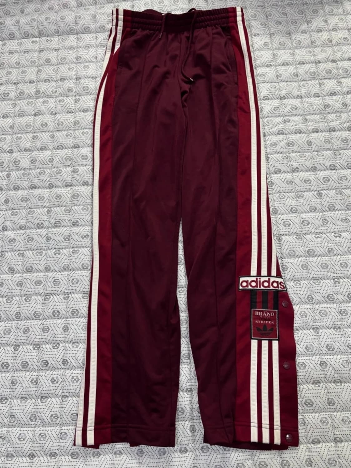 아디다스 버건디 배기 트랙 팬츠 XS 상품이미지5