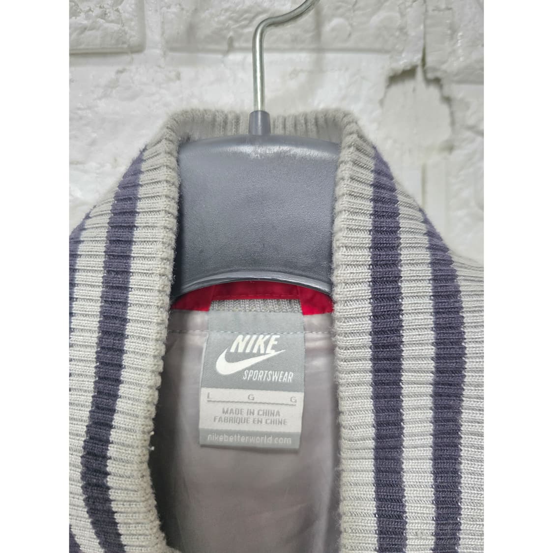 택포) 나이키 울/폴리에스터  봄버 바시티 자켓 L egb 상품이미지2