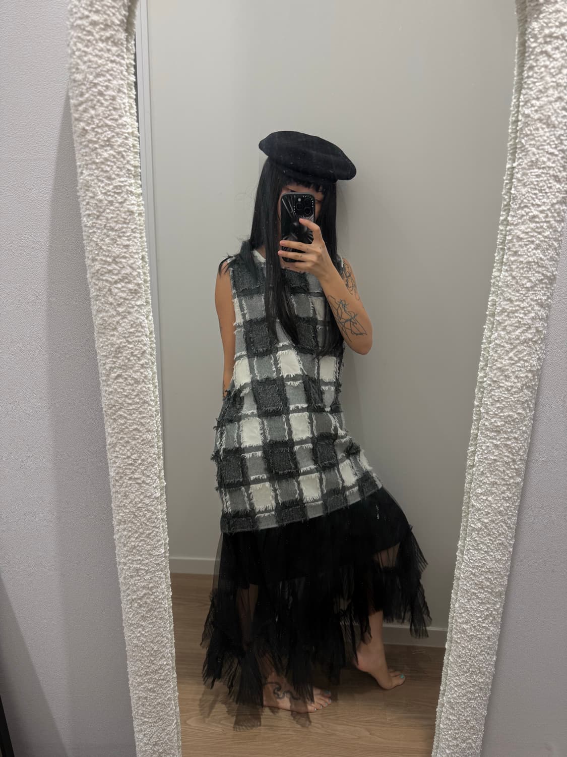 빈티지 체크 원피스 상품이미지2