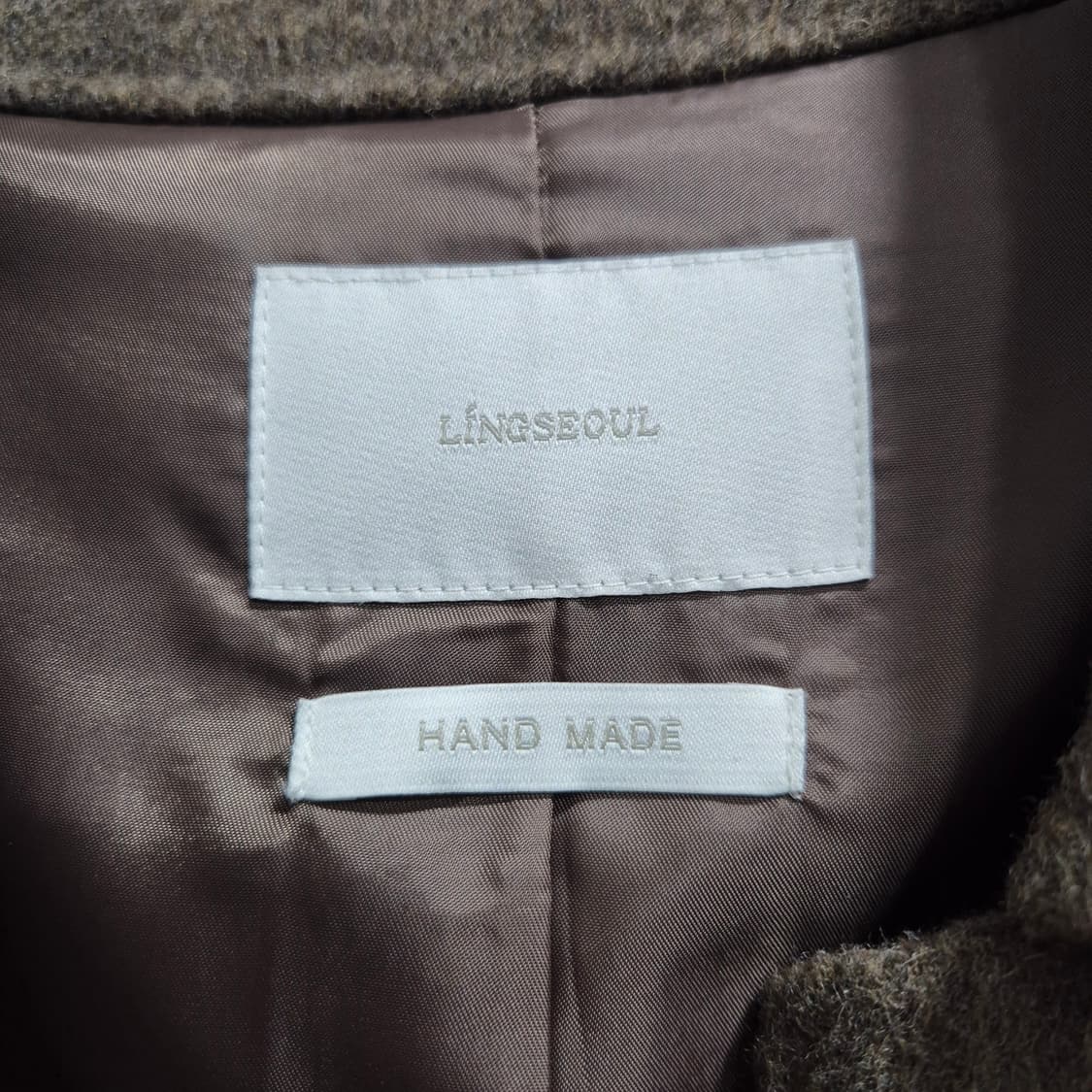 링서울 핸드메이드 울 트렌치 코트 브라운 M사이즈 상품이미지7