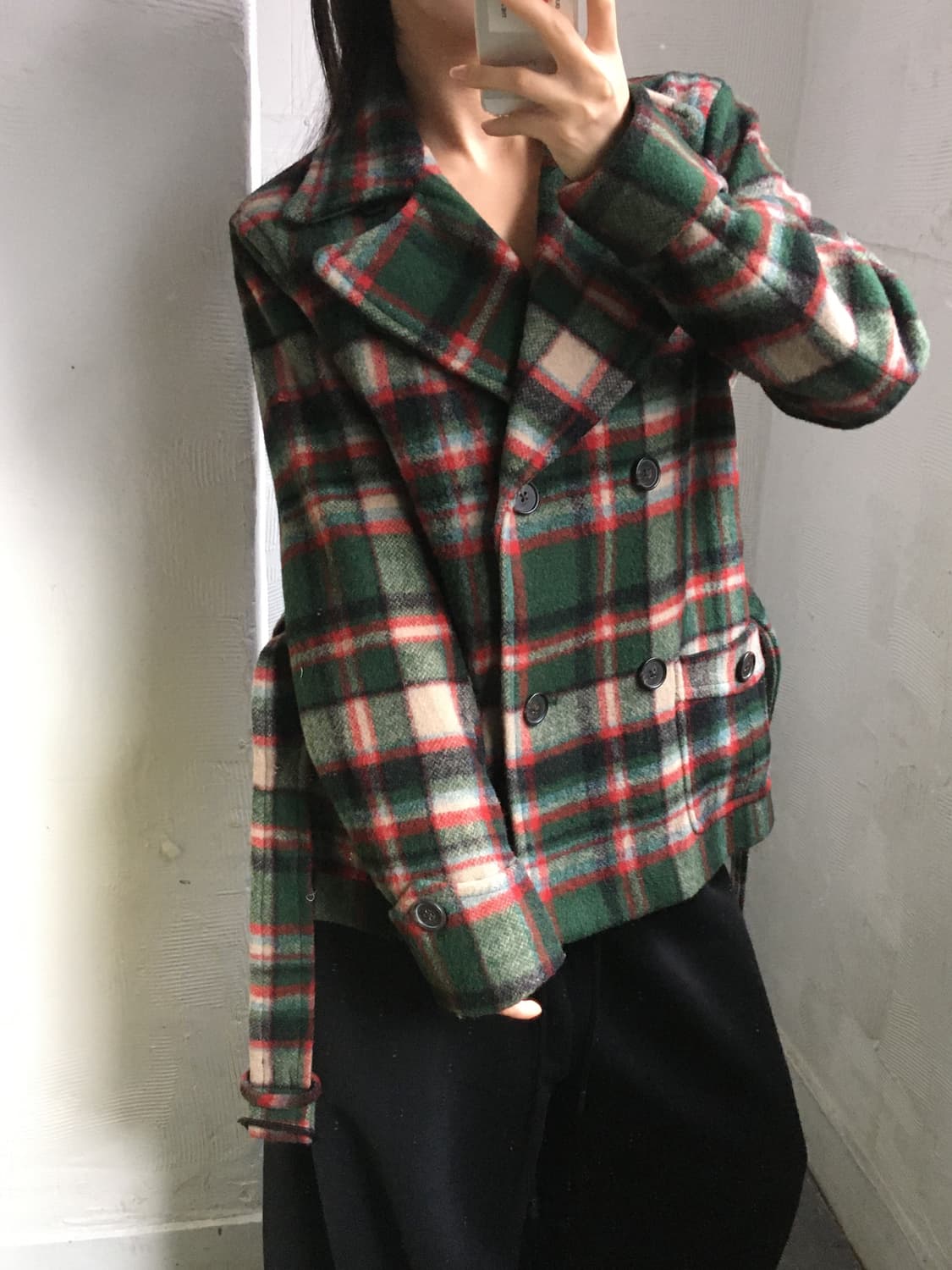 Polo 폴로 랄프로렌 신형 플래드 울 크롭 헌츠맨 코트 상품이미지1