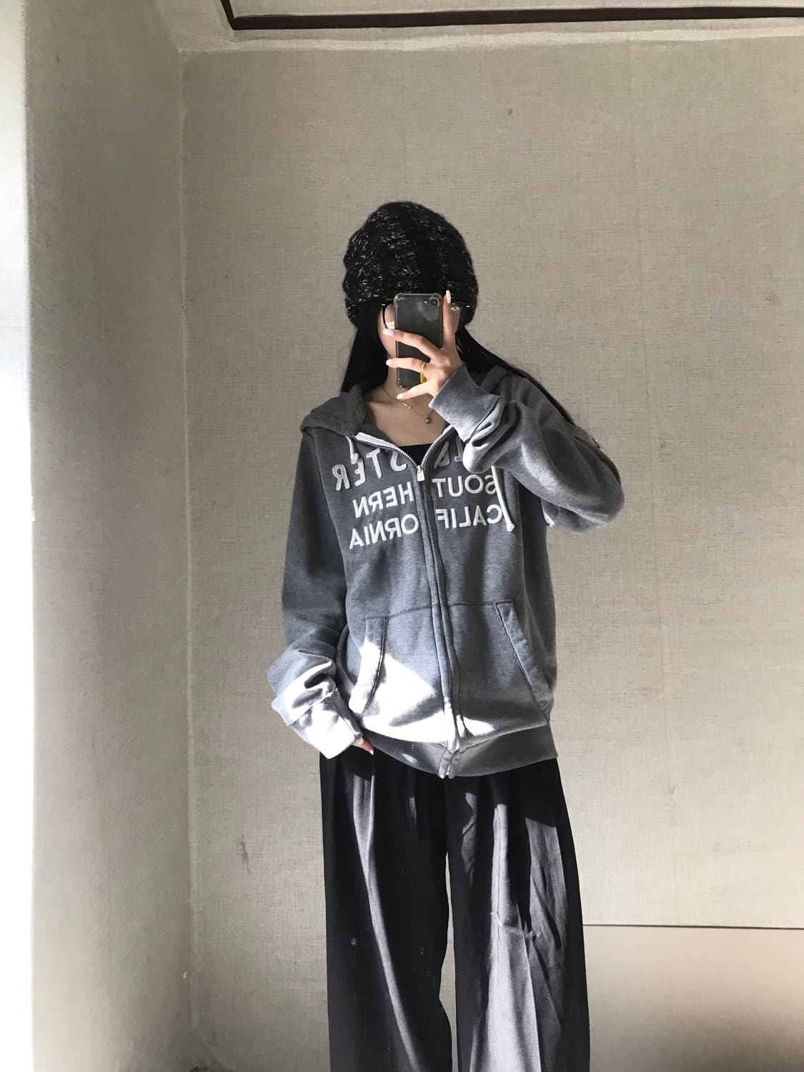 홀리스터 그레이 오버핏 후드집업 상품이미지4