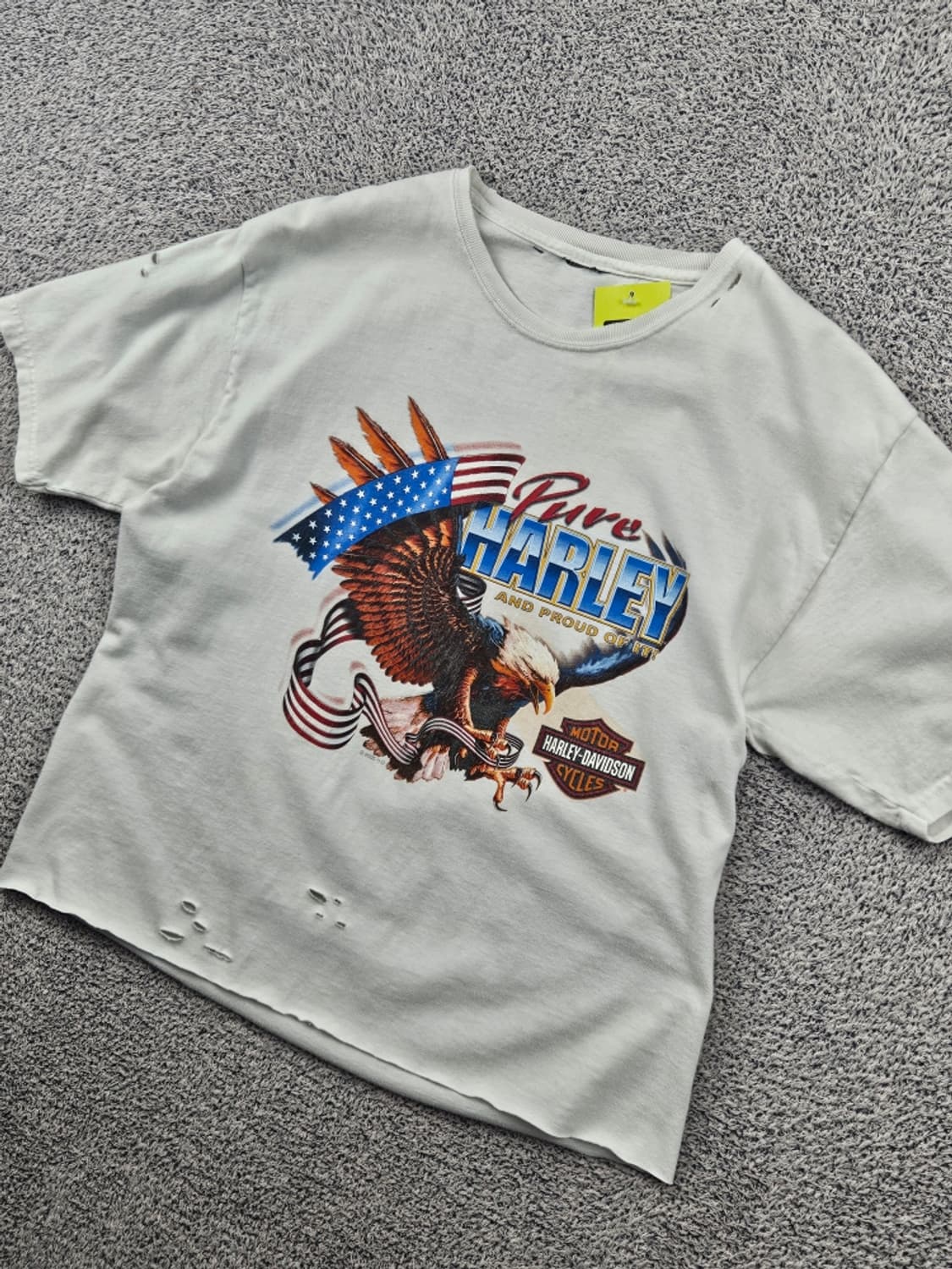 2005 할리데이비슨 빈티지 반팔 티셔츠 (S추정) / 11793 상품이미지4