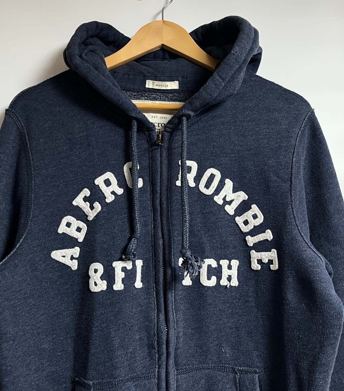 아베크롬비 머슬핏 네이비 후드집업 후드티 S 상품이미지4