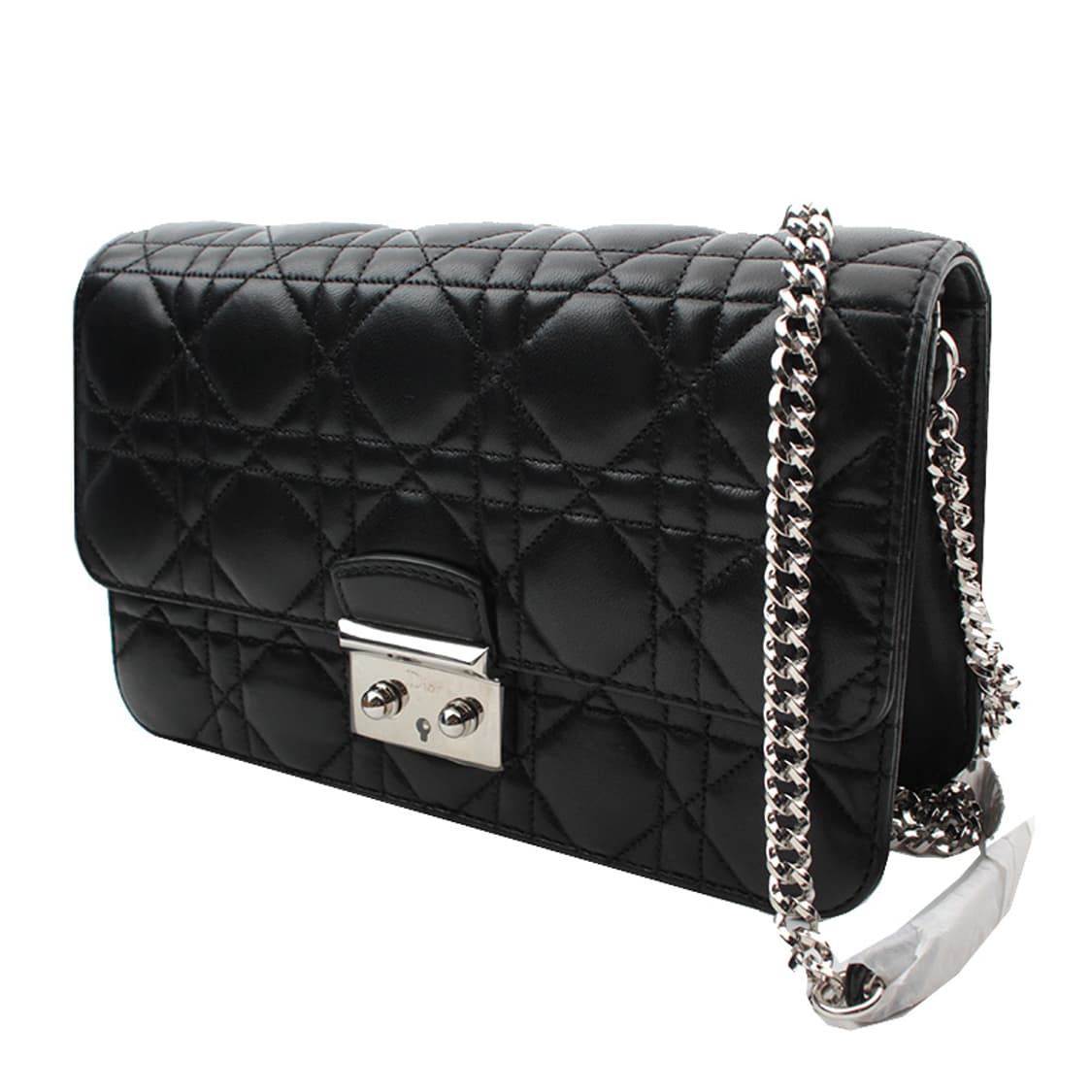 디올 블랙 램스킨 까나쥬 은장 미니 크로스백 상품이미지2