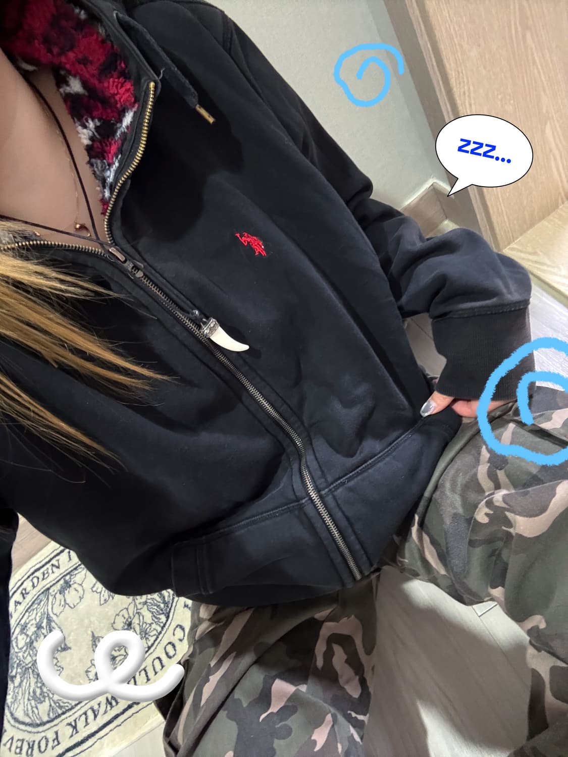 Us polo 양털 후드집업 상품이미지1