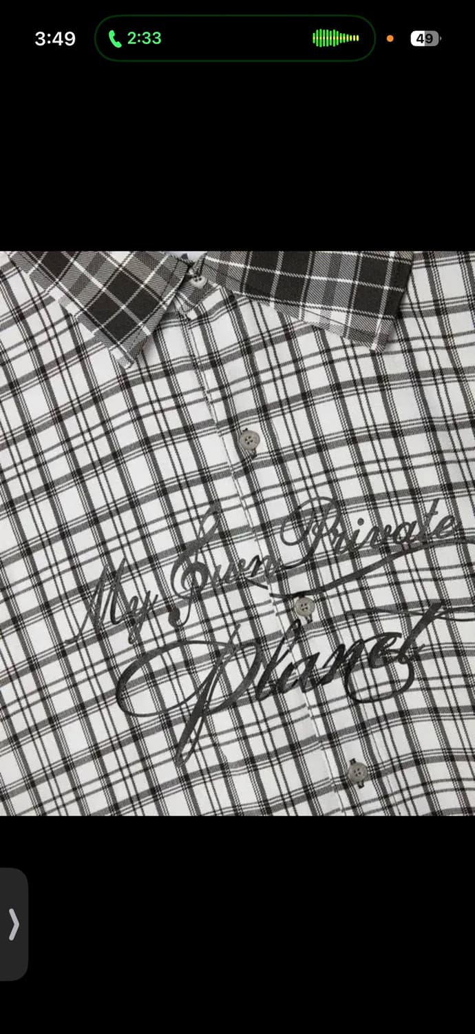 C2H4 오버사이즈 투톤 블랙&화이트 플란넬셔츠/ M 상품이미지2