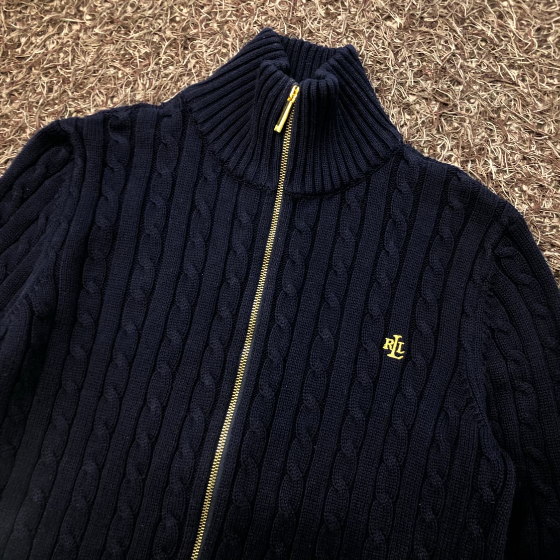 로렌 랄프로렌 네이비 니트 집업 자켓 상품이미지2