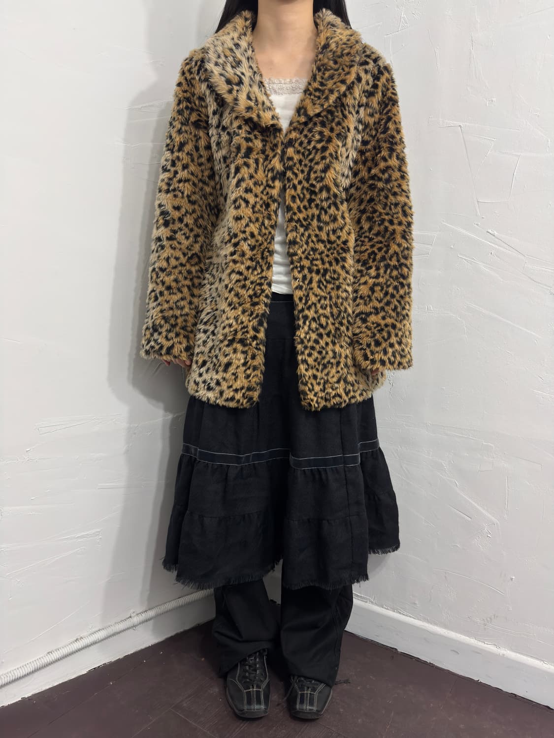 leopard fur coat 상품이미지1