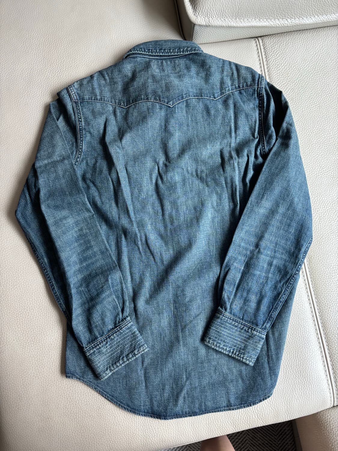 RRL 슬림핏 데님 웨스턴 셔츠 M 상품이미지3