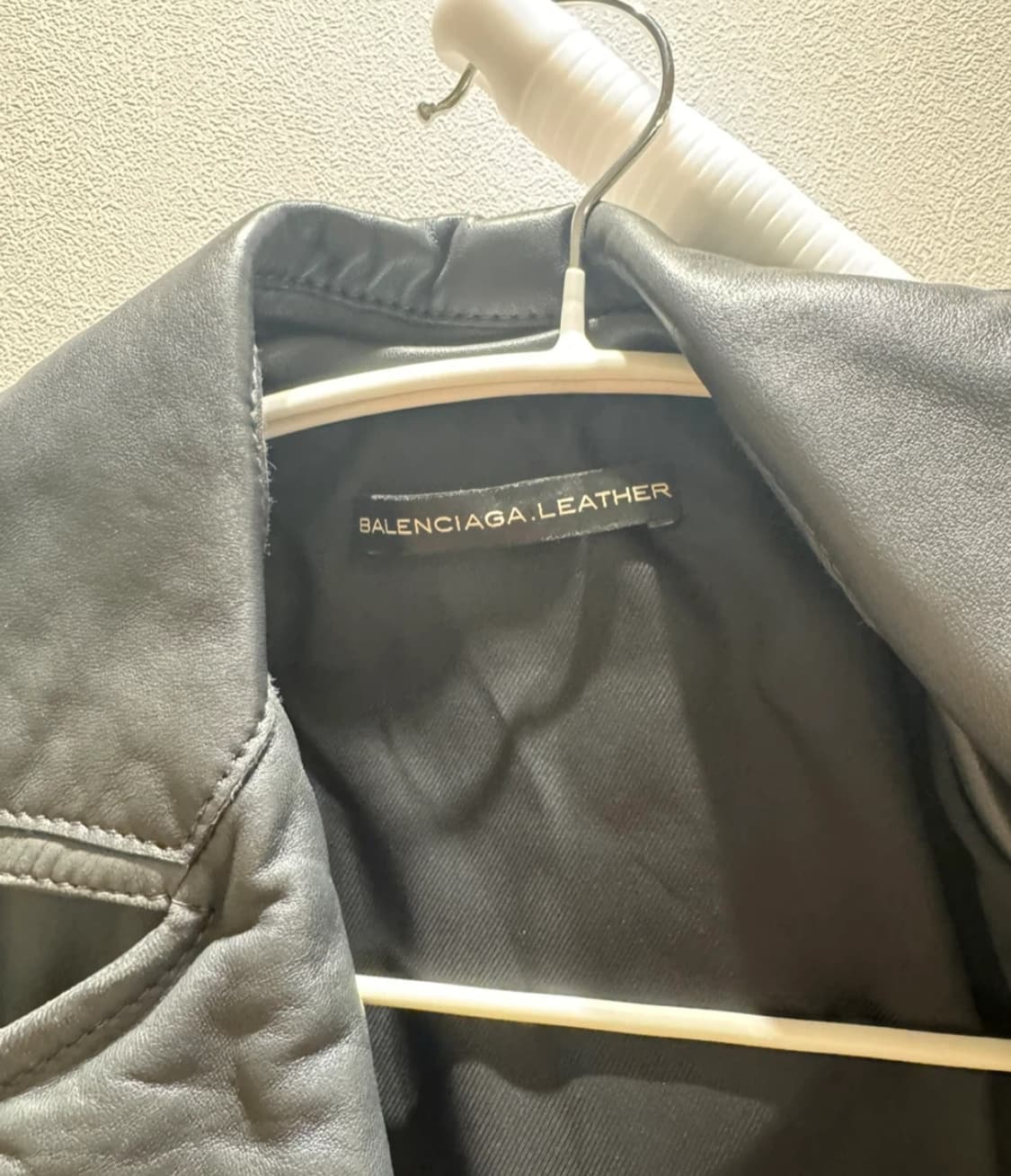 발렌시아가 가죽 라이더 자켓 블랙 36 상품이미지4